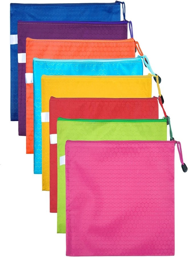 JSMSH Multipurpose Waterproof Zipper Pouches Document Holder/Pen Pencil Case/Stationery Storage Bags/Cosmetic Pouch/Travel Organizer (Multicolor)(Pack of 15, Size - A3) - Image 1